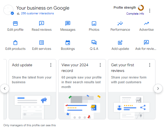 Google My Business Dashboard